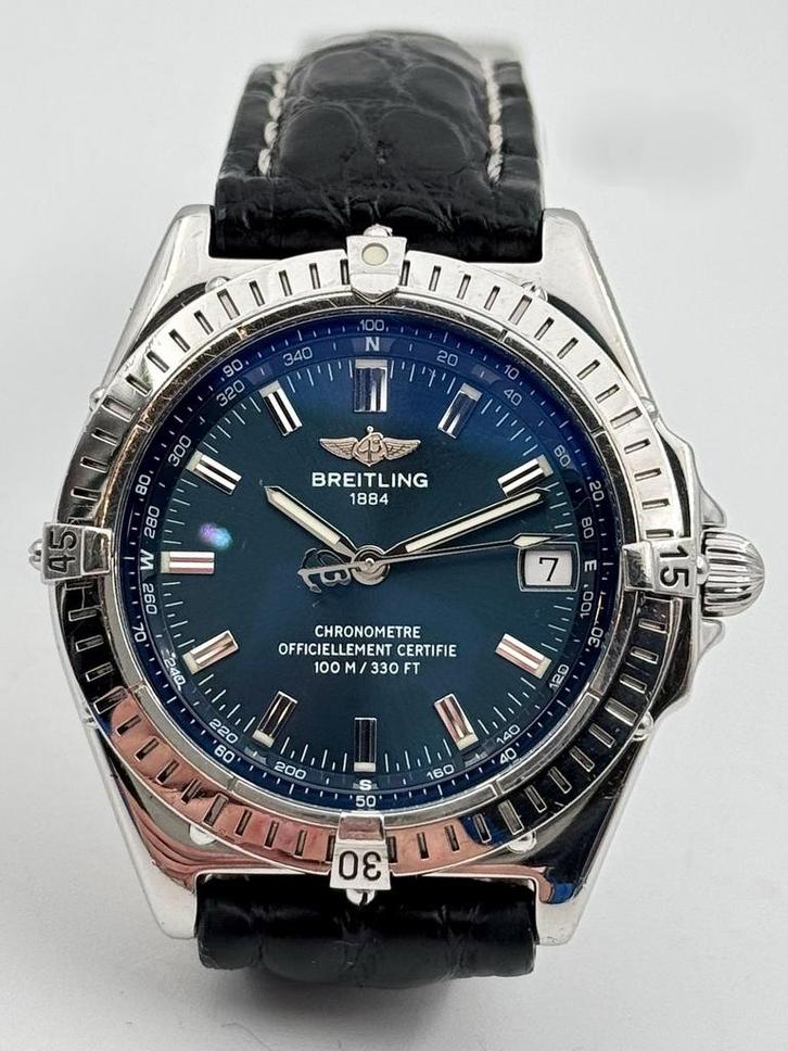 Breitling Windrider Wings A10350, Sieraden, Tassen en Uiterlijk, Horloges | Heren, Zo goed als nieuw, Polshorloge, Breitling, Leer