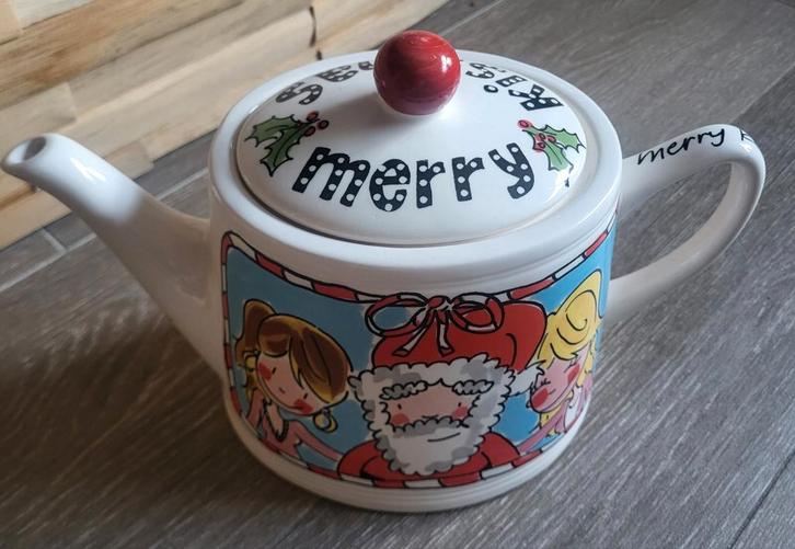 Blond Amsterdam Merry Kissmas Theepot, Huis en Inrichting, Keuken | Servies, Zo goed als nieuw, Overige typen, Blond Amsterdam