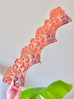 Vintage houten kapstok messing haken, Huis en Inrichting, Woonaccessoires | Kapstokken, Ophalen of Verzenden, Gebruikt, Hout