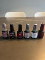 Te koop 6 potjes Pink gellac, Ophalen of Verzenden, Gebruikt, Handen en Nagels