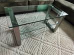 Glazen salontafel, Huis en Inrichting, Ophalen, Gebruikt, 100 tot 150 cm, 50 tot 100 cm