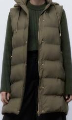 Zara gewatteerde lange bodywarmer kaki nieuw maat XS, Zara, Nieuw, Ophalen of Verzenden, Maat 34 (XS) of kleiner