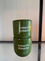 Amore amore groene koffiekopjes, Ophalen of Verzenden, Zo goed als nieuw