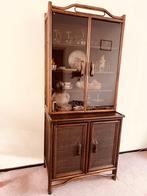 Manou Servieskast/Vitrinekast - Vintage Rotan, Ophalen, Overige materialen, Gebruikt, 50 tot 100 cm