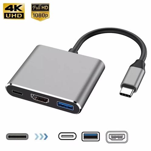 USB C naar HDMI, USB en USB C - Adapter nieuw, Computers en Software, Pc- en Netwerkkabels, Nieuw, Ophalen of Verzenden
