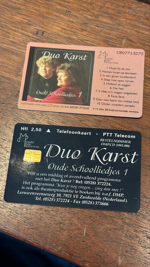 telefoonkaart ZELDZAAM uitgegeven tgv CD oude schoolliedjes, Verzamelen, Telefoonkaarten, Ophalen of Verzenden