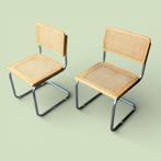 2 Cesca Thonet stoelen, riet/rotan, jaren 80, Huis en Inrichting, Stoelen, Gebruikt, Twee, Bruin, Huysmans