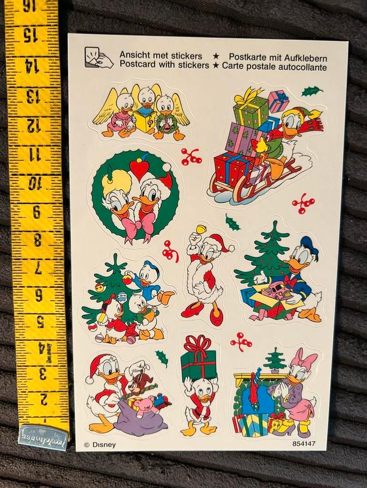 856. Oude Disney Sticker kaart Donald Duck, Verzamelen, Ansichtkaarten | Themakaarten, Ongelopen, Ophalen of Verzenden