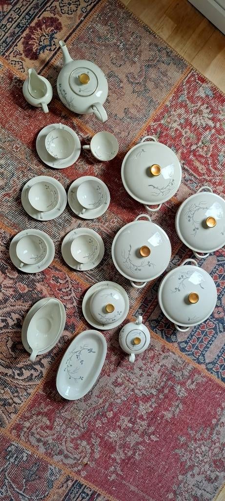 Vintage porseleinen Eschenbach Bavaria Servies, Gebruikt, Ophalen of Verzenden, Overige stijlen, Porselein