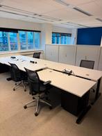 Partij bureaus ( roldeurkast / ladeblok / bureaustoelen etc), Huis en Inrichting, Bureaus, Ophalen, Gebruikt, In hoogte verstelbaar