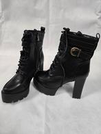 Nieuwe zwarte veterlaarsjes maat 39, Zwart, Lage of Enkellaarzen, Nieuw, Ophalen of Verzenden