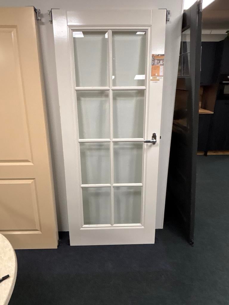 Stijlvolle binnendeur met glas, Ophalen, 80 tot 100 cm, Binnendeur, 200 tot 215 cm