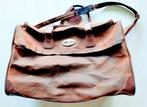 Weekendtas Leonardo leer. Afm: 50br. x 23 d. x32 h., 40 tot 60 cm, Gebruikt, 20 tot 30 cm, Bruin