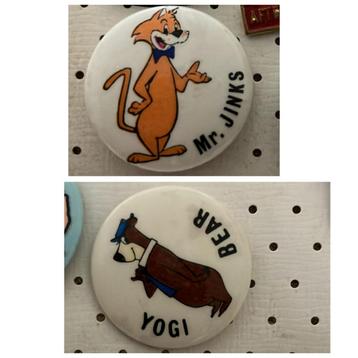 Hanna Barbera button Yogi Bear Mr. Jinks vintage 1960 beschikbaar voor biedingen