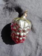 B491 oude kerstbal druiventros zilver met licht paars,, Ophalen of Verzenden, Gebruikt