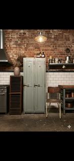 Antieke houten lockerkast kledingkast garderobekast, Huis en Inrichting, Kasten | Lockerkasten, Ophalen, Gebruikt, Vintage landelijk