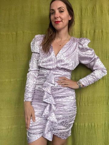 Jurkje/cocktaildress bruiloft print -lila -Loavies -38/M beschikbaar voor biedingen