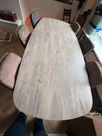 Ovale eettafel met 6 stoelen, Ophalen, Gebruikt, 100 tot 150 cm, Vijf personen of meer