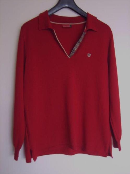 Heerlijk warme diep rode polo-trui BASLER 42 snazzeys, Kleding | Dames, Truien en Vesten, Zo goed als nieuw, Maat 42/44 (L), Rood