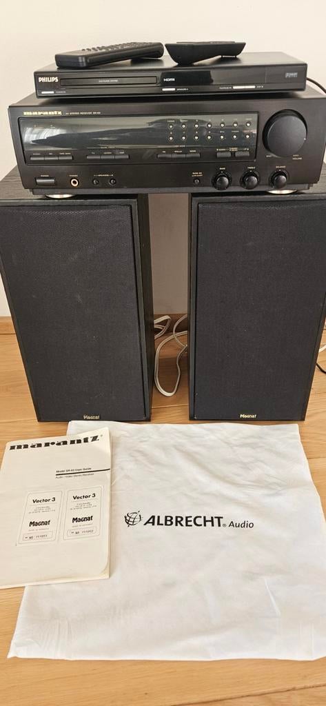 Marantz Hifi Set met Magnat Speakers & Philips DVD, Ophalen, Dvd-speler, 40 tot 70 watt, Gebruikt