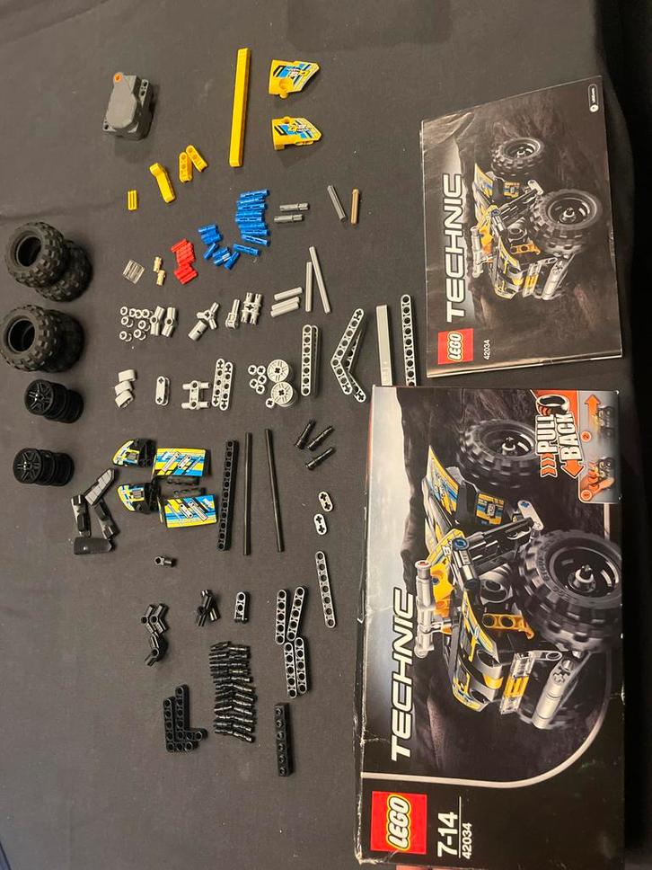 Lego Technic Quad 42034 - Pullback Motor, Kinderen en Baby's, Speelgoed | Duplo en Lego, Gebruikt, Lego, Complete set, Ophalen of Verzenden