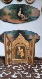 Oud groter florentijns Italiaans drieLuik drieluikje, Antiek en Kunst, Curiosa en Brocante, Ophalen of Verzenden