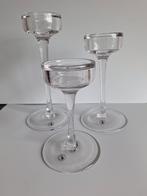 IKEA glazen kandelaars 3 stuks, Ophalen of Verzenden, Nieuw, Overige materialen, Minder dan 25 cm