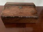 Antieke schrijfkist / notariskist met 2 originele inktpotjes, Ophalen of Verzenden