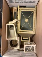 Meerdere kandelaren, windlichten en kaarsen, Wit, Ophalen of Verzenden, Zo goed als nieuw, Metaal