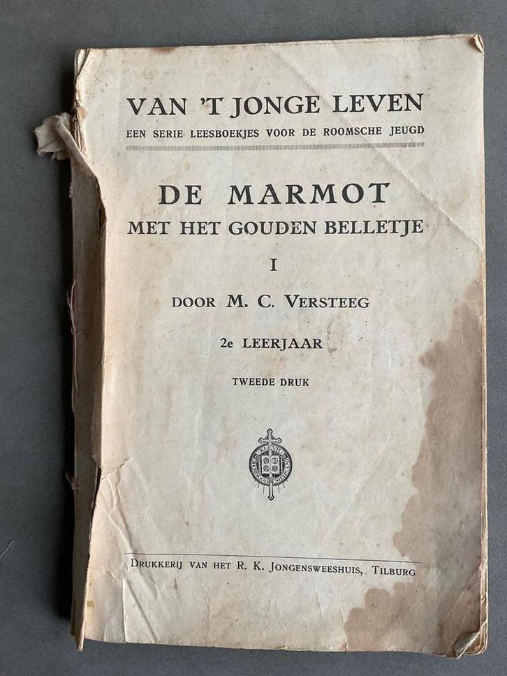 De Marmot met het Gouden Belletje - 2e Leerjaar deel 1 en 2, Antiek en Kunst, Antiek | Boeken en Bijbels, Ophalen of Verzenden