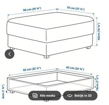 IKEA Kivik voetenbank/poef met bergruimte - afbeelding 4