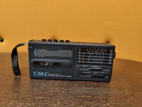 Vintage "Sound & Vision" 10-bands Radio met Cassette Recorde, Audio, Tv en Foto, Radio's, Zo goed als nieuw, Radio, Ophalen of Verzenden
