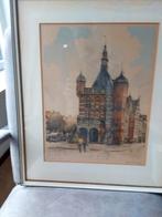 Zeefdruk de Waag Deventer, Antiek en Kunst, Kunst | Tekeningen en Foto's, Ophalen of Verzenden