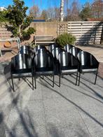Zwarte Costes eetkamerstoelen Philippe Starck, Ophalen, Zwart, Vijf, Zes of meer stoelen, Leer