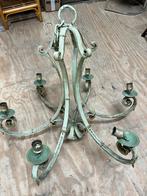 Vintage zware ijzeren kroonluchter, Huis en Inrichting, Lampen | Kroonluchters, Ophalen, Gebruikt