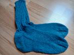 Gebreide sokken van sokkenwol. 75% wol.  Maat 37/38, Verzenden, Nieuw, Blauw