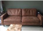 Mooie cognac kleur bank - moet weg!, Huis en Inrichting, Banken | Voetenbanken en Poefen, Ophalen, Gebruikt, Rechthoekig, Leer