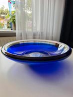 Schaal van (dik) glas, 27 cm doorsnede, Ophalen, Gebruikt, Schaal, Rond