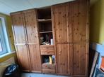 Massief houten kledingkast 250x235 50cm per vak 5 vakken, Ophalen, 50 tot 100 cm, Zo goed als nieuw, 150 tot 200 cm