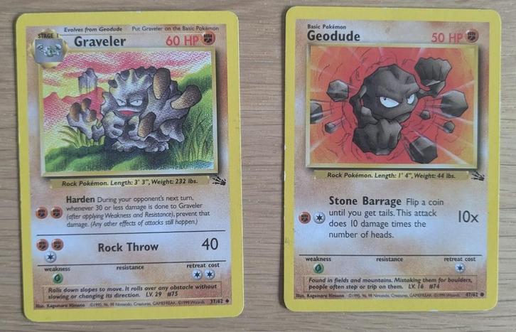 Pokémon Kaart - Graveler en Geodude, Hobby en Vrije tijd, Verzamelkaartspellen | Pokémon, Gebruikt, Meerdere kaarten, Ophalen of Verzenden