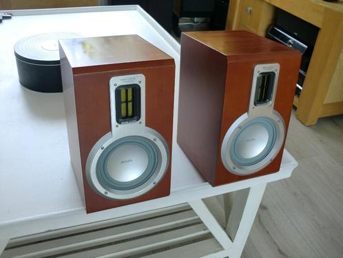 Philips Cherry MCD-708 luidsprekers Ribbon Tweeters, Audio, Tv en Foto, Luidsprekers, Gebruikt, Front, Rear of Stereo speakers