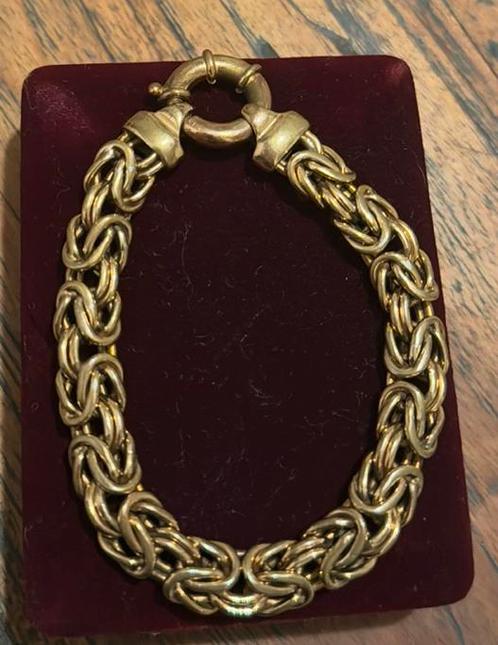 Grove armband ( verguld ), Sieraden, Tassen en Uiterlijk, Armbanden, Zo goed als nieuw, Overige materialen, Goud, Verzenden