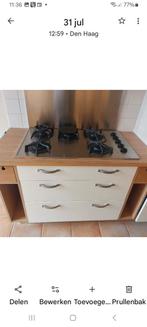 Siemens 5-pits gaskookplaat + afzuigkap & achterplaat, Ophalen, Gebruikt, Minder dan 85 cm, 60 cm of meer