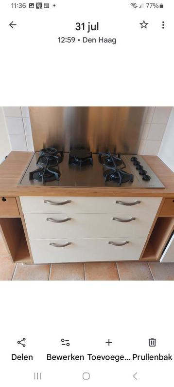 Siemens 5-pits gaskookplaat + afzuigkap & achterplaat beschikbaar voor biedingen