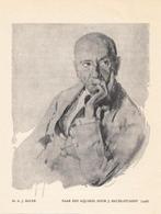 Offset prent portret Marius Bauer J.Bauer-Stumpff, Verzenden