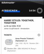 Harry Styles 2 tickets naast elkaar zaterdag 30 mei, Twee personen, Mei