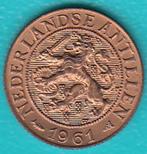 Nederlandse Antillen 1 cent 1961, Scho. 1434 in munthouder, Postzegels en Munten, Munten | Nederland, Ophalen of Verzenden, Koningin Juliana