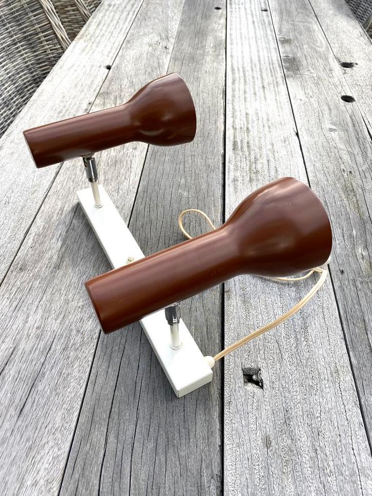 Mooie vintage wandlamp, 70s 1970 bedlamp leeslamp, Huis en Inrichting, Lampen | Wandlampen, Gebruikt, Metaal, Ophalen of Verzenden