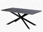 betonlook eettafel 180x90 met spinpoot, Huis en Inrichting, Tafels | Eettafels, Ophalen, 50 tot 100 cm, Zo goed als nieuw, Metaal