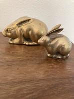 Messing haasjes hazen beelden konijnen, Ophalen of Verzenden, Dier